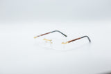 PILLAR Optical Eyeglasses Wood FRAME Eyewear Rectangle Rimless Frames Glasses